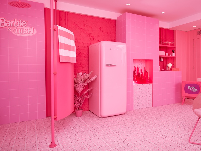 Inside Lush's London-based Barbie pop-up in collaboration with Mattel